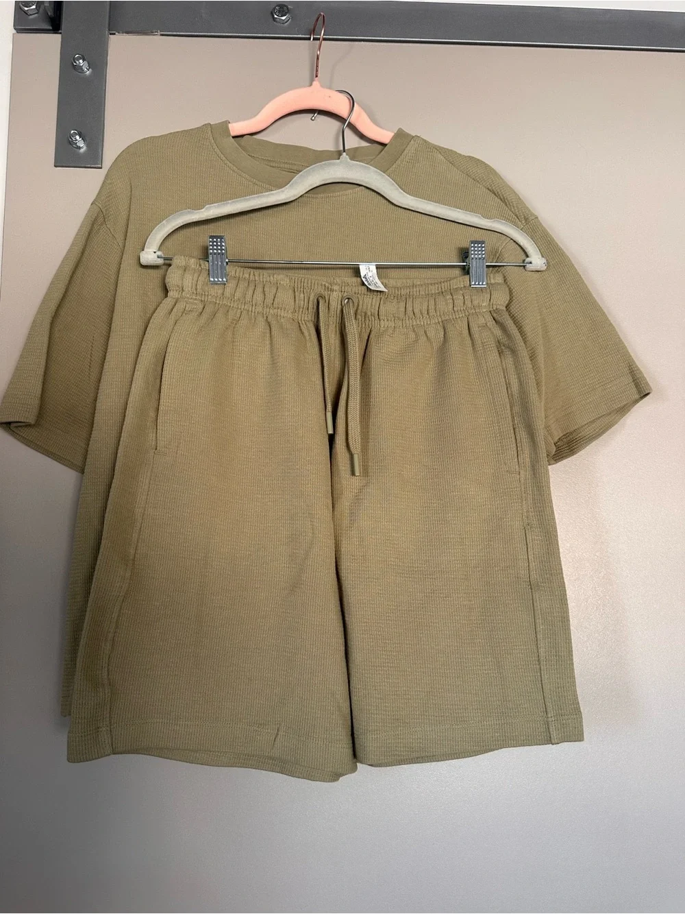 Men's Casual Drawstring Shorts - and shirt set